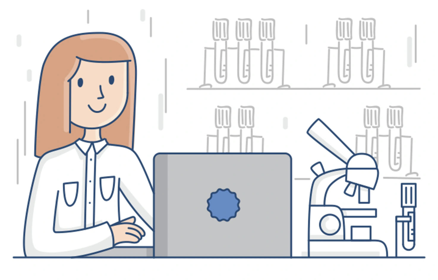 Medesk illustration of a laboratory specialist