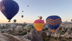Hot-air balloons over Cappadocia